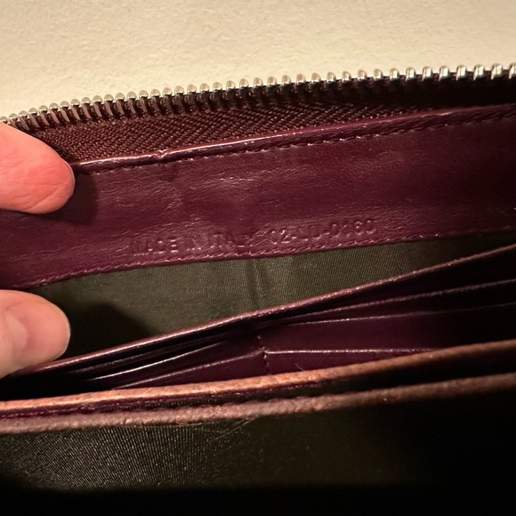 Dior 2009 Bordeaux Patent Leather Trotter Long Zip Wallet Zippy AUTH - Picture 8 of 16